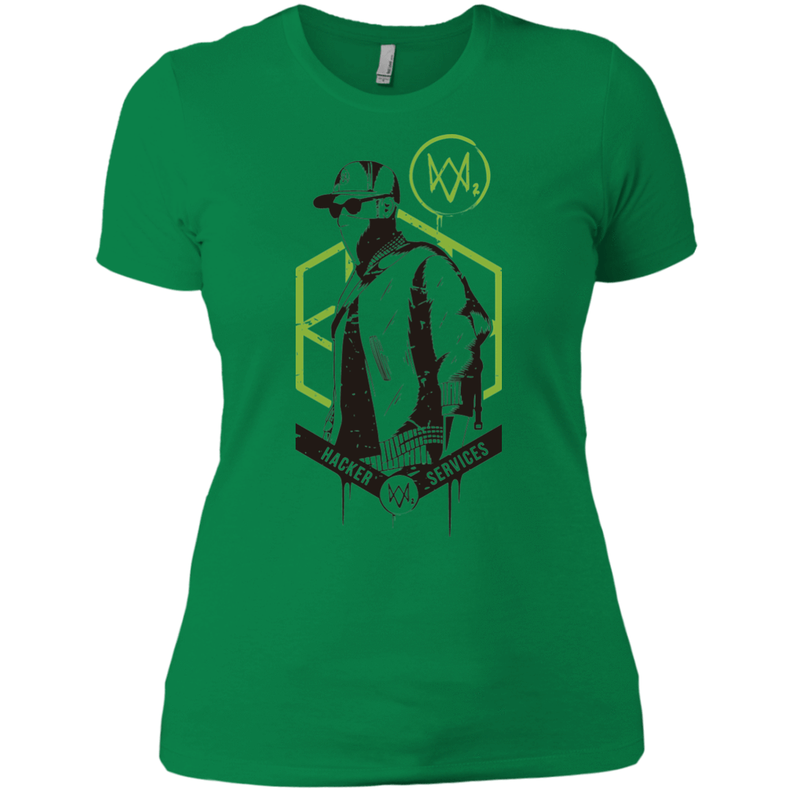 T-Shirts Kelly Green / X-Small Watch Dogs 2 Hacker Services Women's Premium T-Shirt