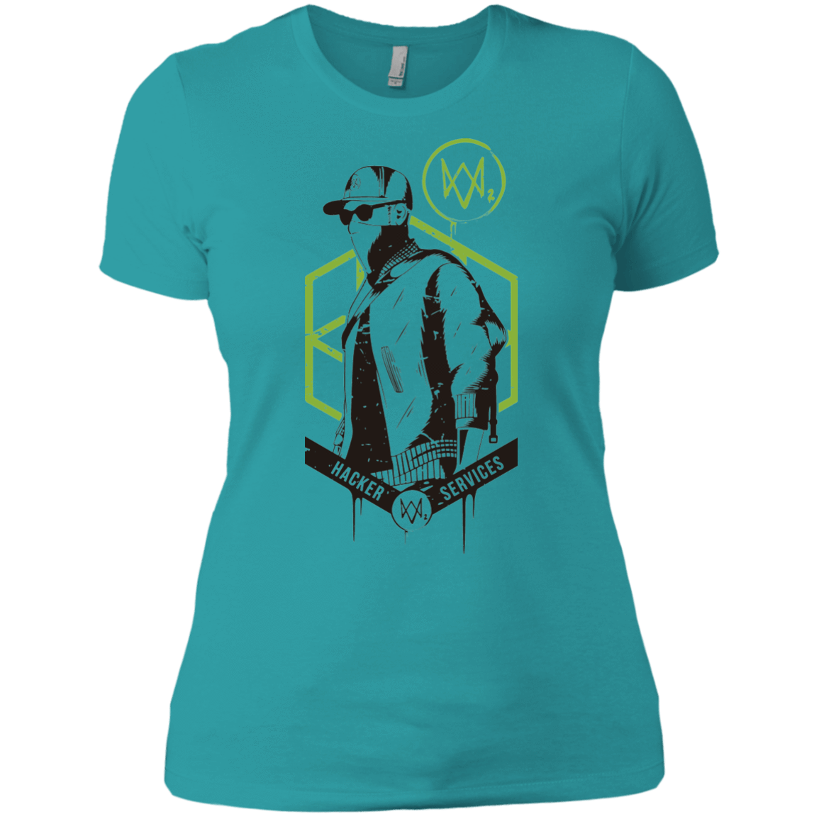 T-Shirts Tahiti Blue / X-Small Watch Dogs 2 Hacker Services Women's Premium T-Shirt
