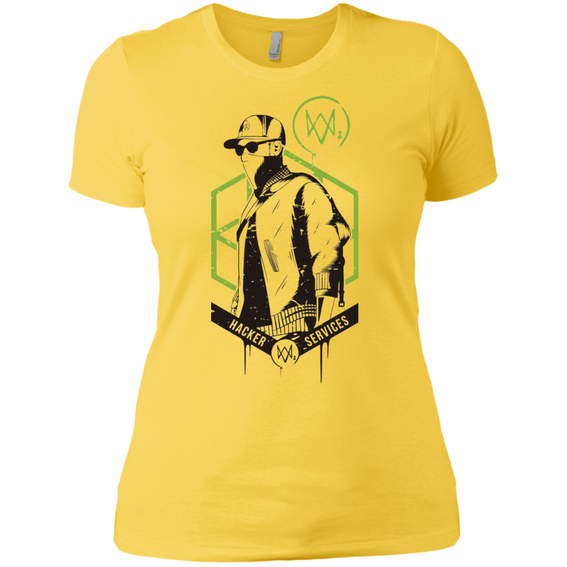 T-Shirts Vibrant Yellow / X-Small Watch Dogs 2 Hacker Services Women's Premium T-Shirt