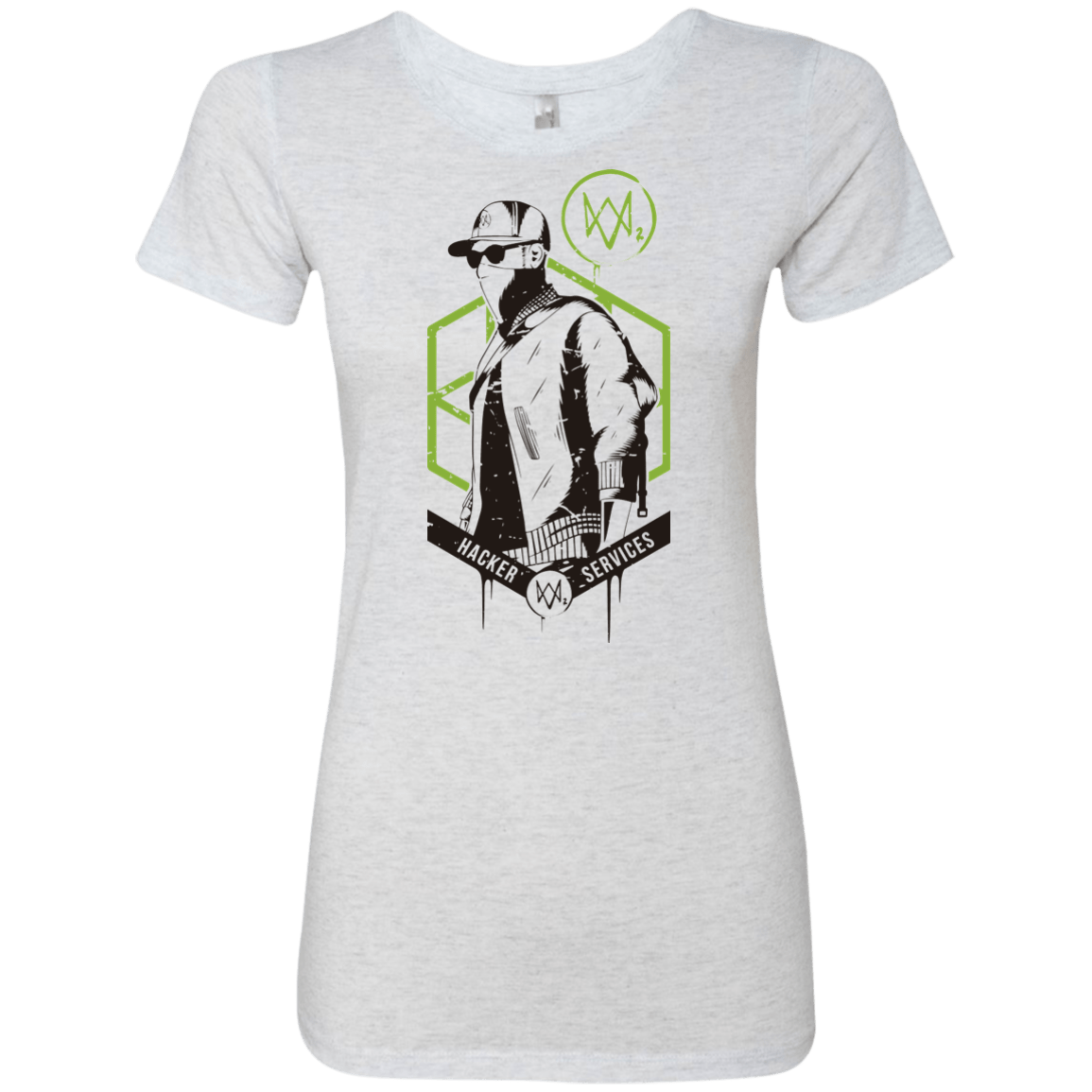 T-Shirts Heather White / Small Watch Dogs 2 Hacker Services Women's Triblend T-Shirt