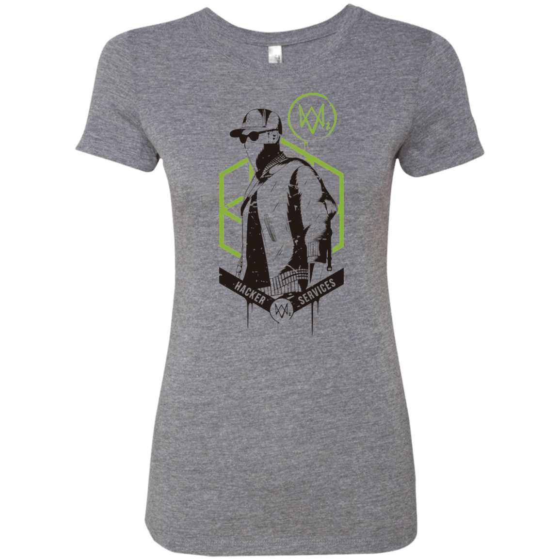 T-Shirts Premium Heather / Small Watch Dogs 2 Hacker Services Women's Triblend T-Shirt