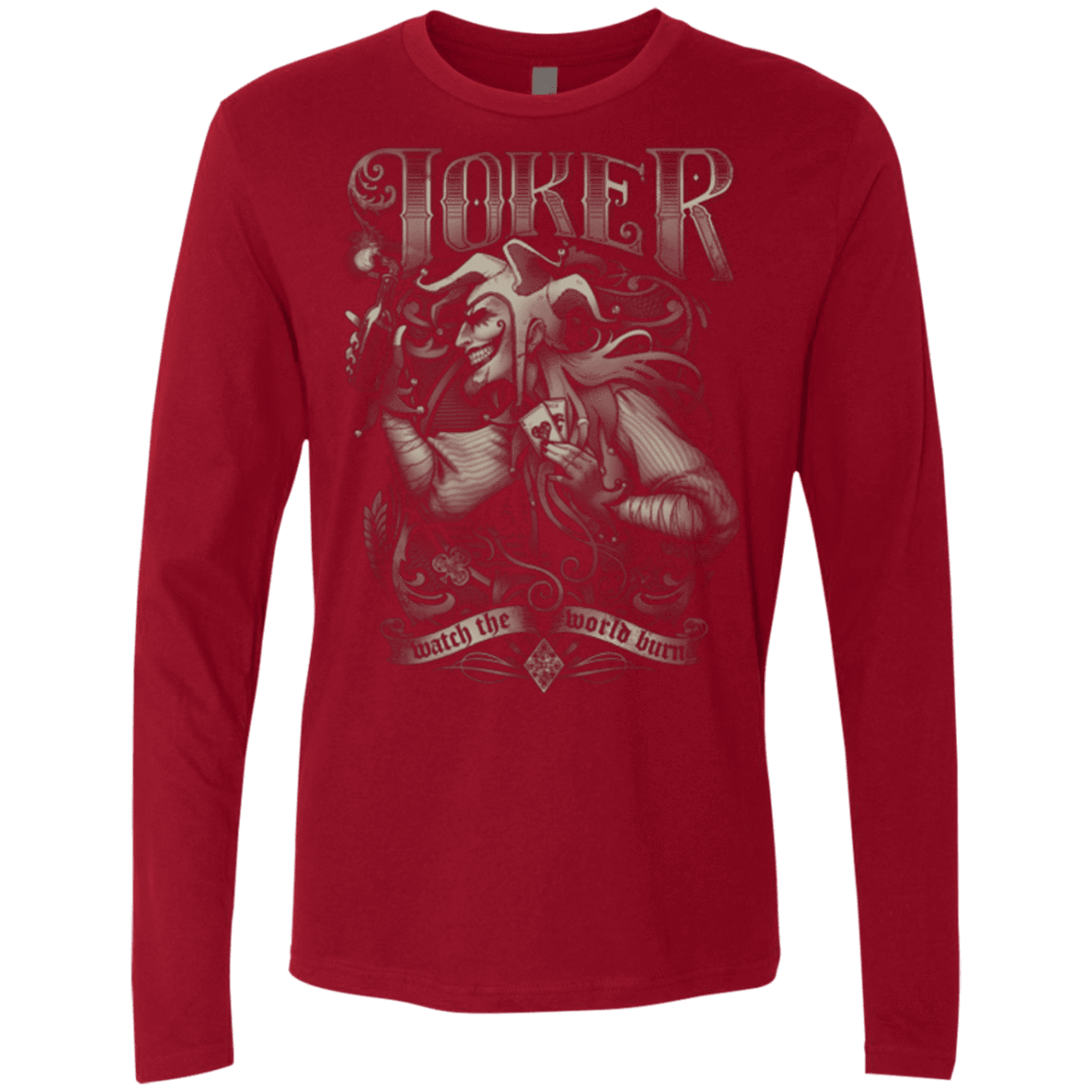 T-Shirts Cardinal / Small Watch the world burn Men's Premium Long Sleeve