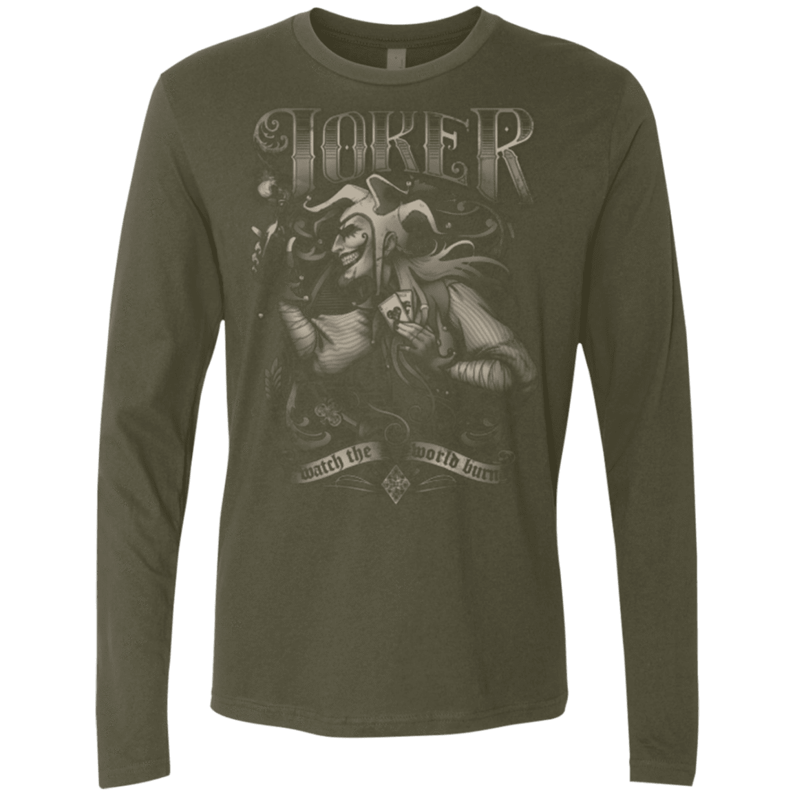 T-Shirts Military Green / Small Watch the world burn Men's Premium Long Sleeve