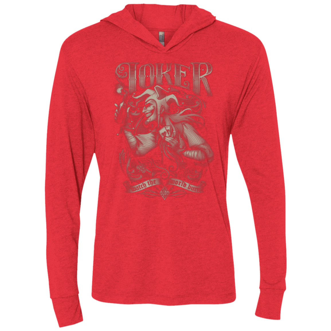 T-Shirts Vintage Red / X-Small Watch the world burn Triblend Long Sleeve Hoodie Tee