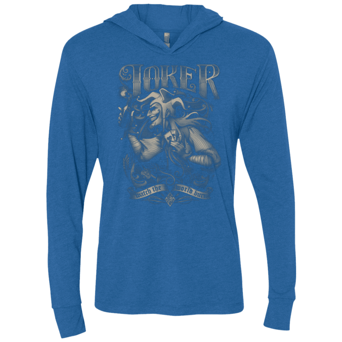 T-Shirts Vintage Royal / X-Small Watch the world burn Triblend Long Sleeve Hoodie Tee