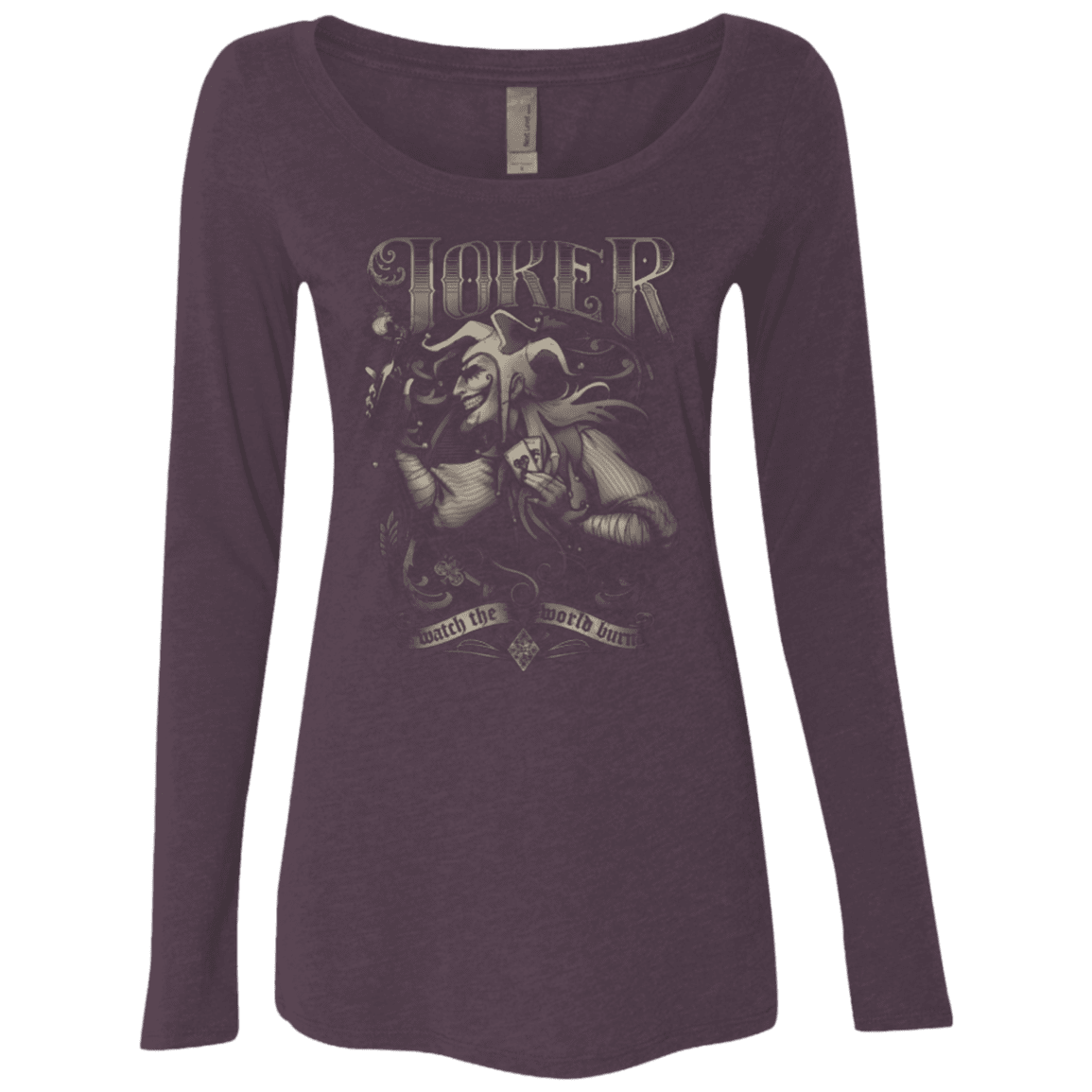 T-Shirts Vintage Purple / Small Watch the world burn Women's Triblend Long Sleeve Shirt