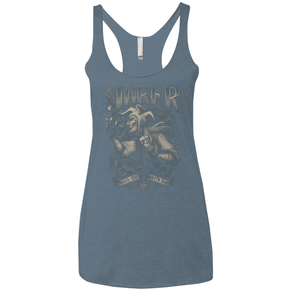 T-Shirts Indigo / X-Small Watch the world burn Women's Triblend Racerback Tank