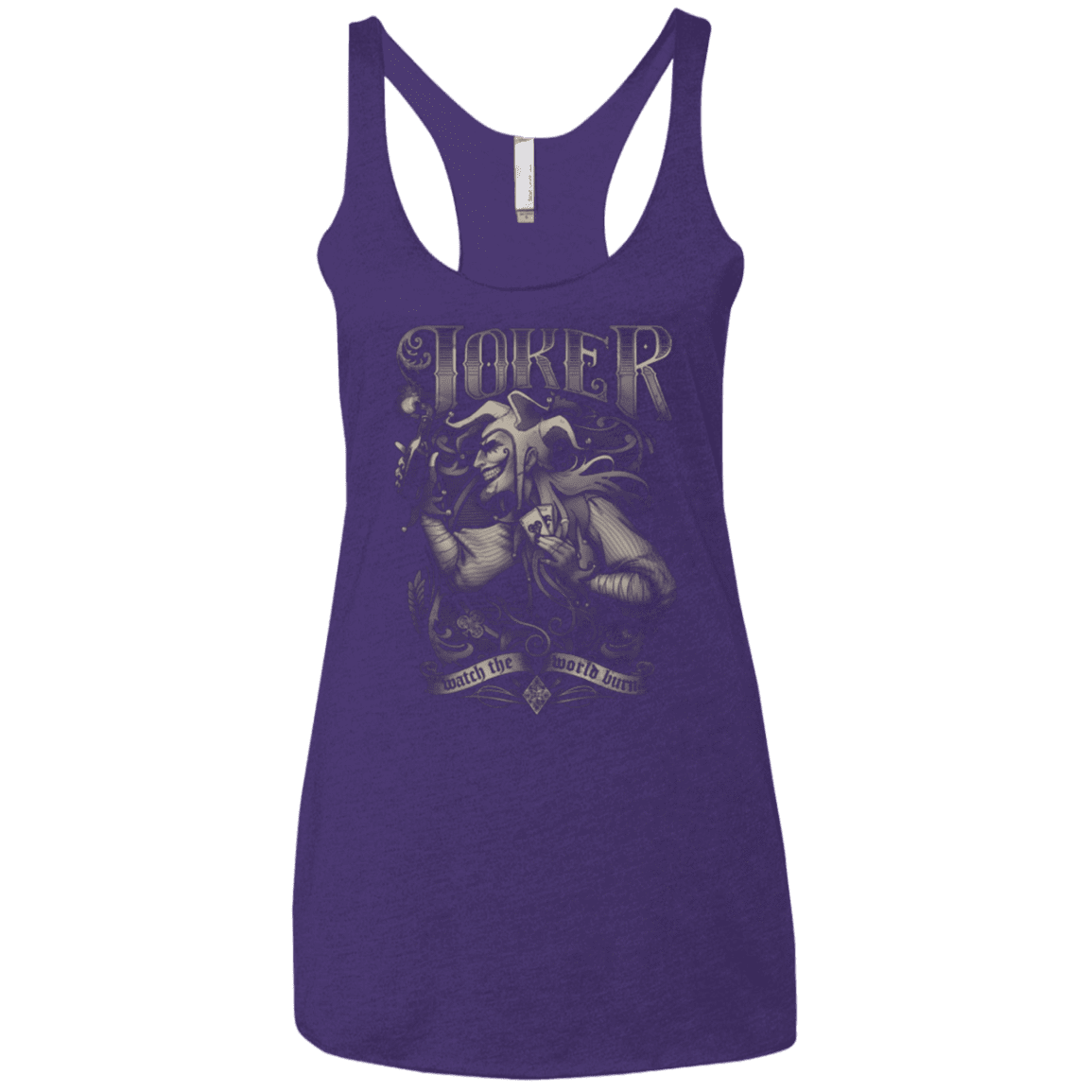 T-Shirts Purple / X-Small Watch the world burn Women's Triblend Racerback Tank