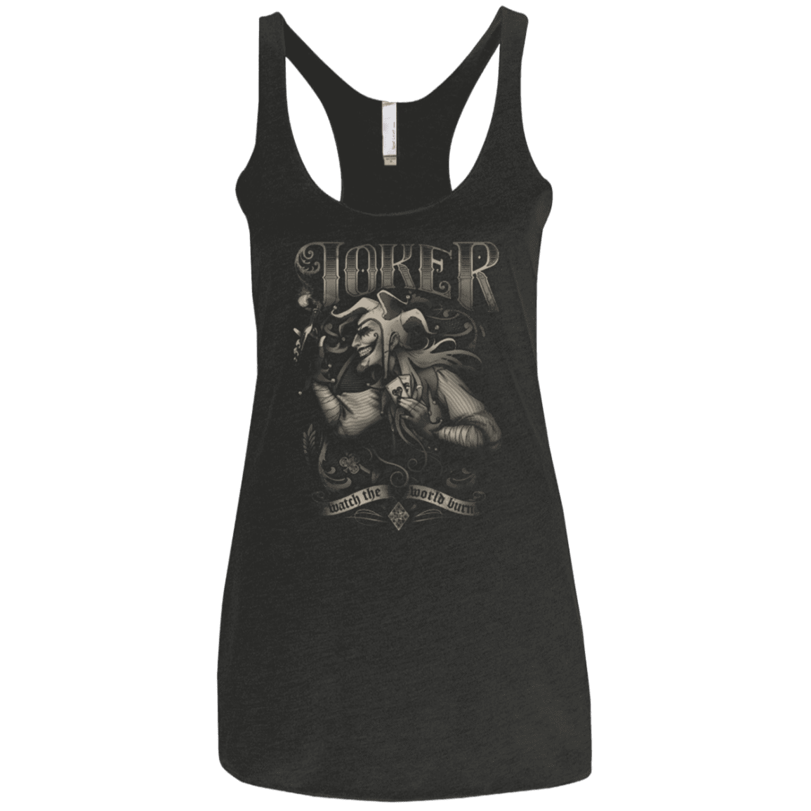 T-Shirts Vintage Black / X-Small Watch the world burn Women's Triblend Racerback Tank