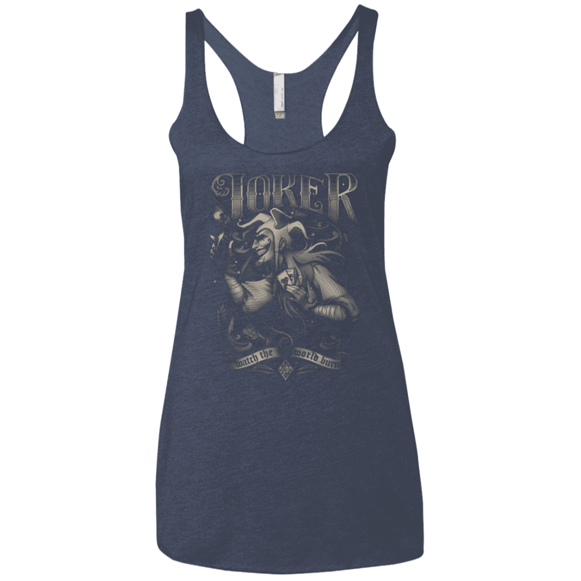 T-Shirts Vintage Navy / X-Small Watch the world burn Women's Triblend Racerback Tank