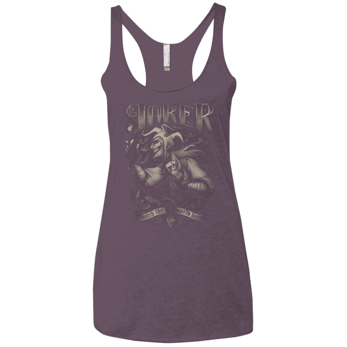 T-Shirts Vintage Purple / X-Small Watch the world burn Women's Triblend Racerback Tank