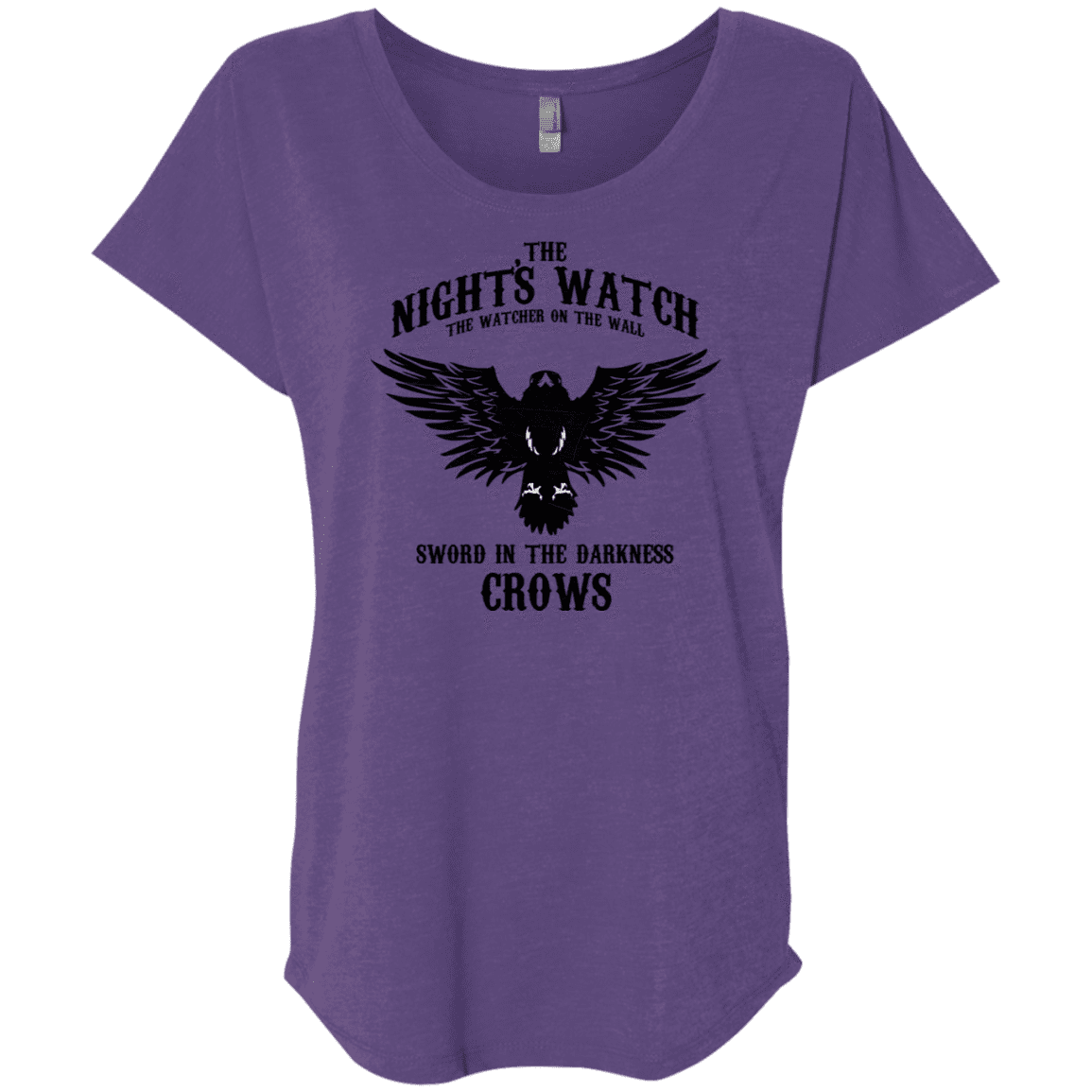 T-Shirts Purple Rush / X-Small Watcher on the Wall Triblend Dolman Sleeve