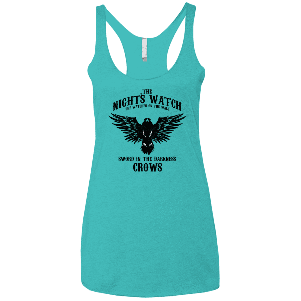 T-Shirts Tahiti Blue / X-Small Watcher on the Wall Women's Triblend Racerback Tank