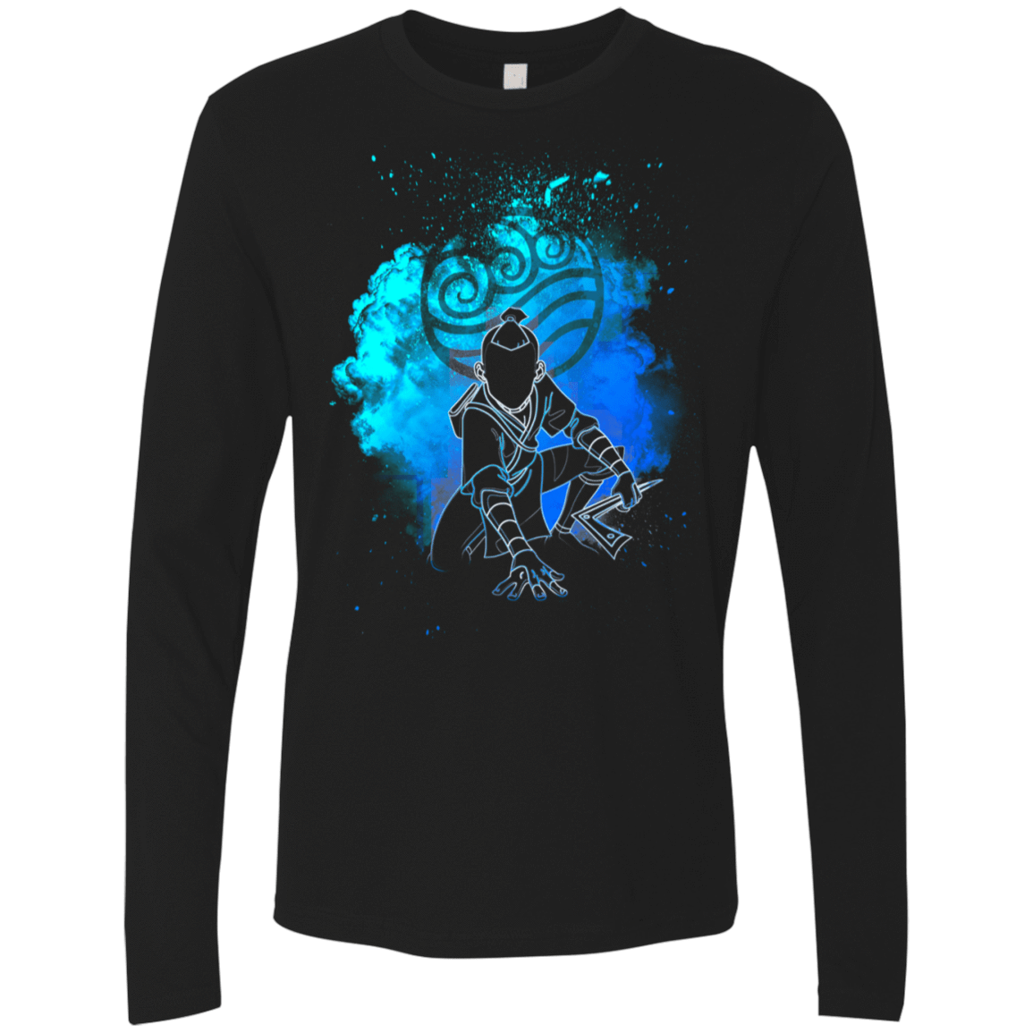 T-Shirts Black / S Water Bender Soul Brother Men's Premium Long Sleeve