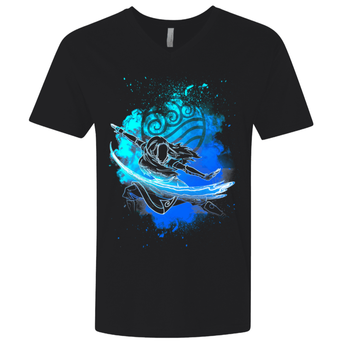T-Shirts Black / X-Small Water Bender Soul Katara Men's Premium V-Neck