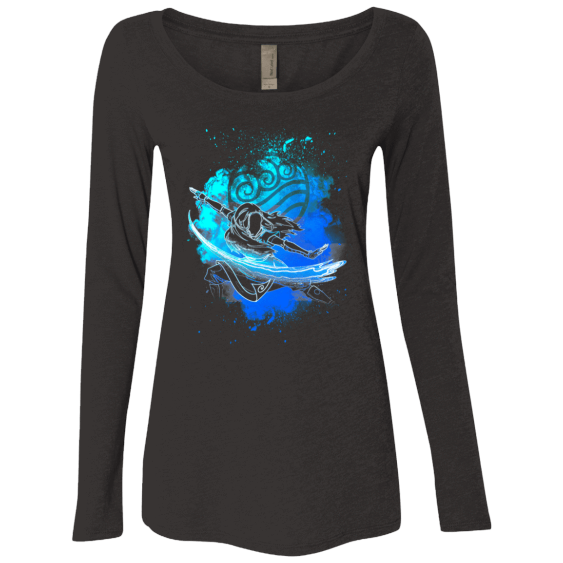 T-Shirts Vintage Black / S Water Bender Soul Katara Women's Triblend Long Sleeve Shirt