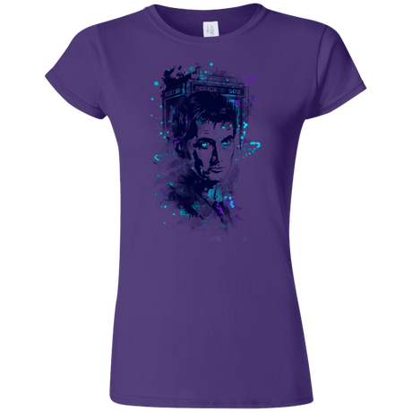 T-Shirts Purple / S Water Colors Tenth Doctor Junior Slimmer-Fit T-Shirt
