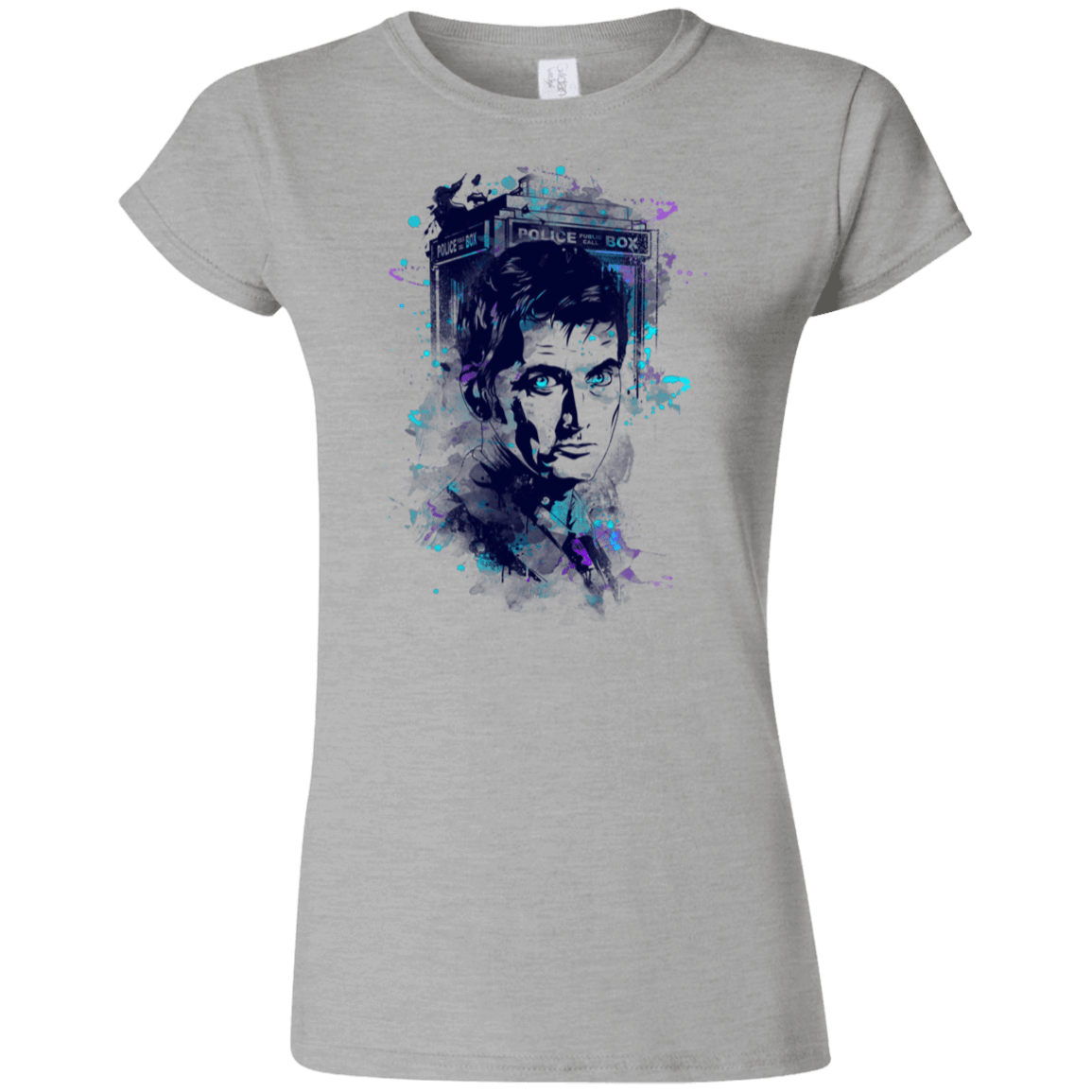 T-Shirts Sport Grey / S Water Colors Tenth Doctor Junior Slimmer-Fit T-Shirt