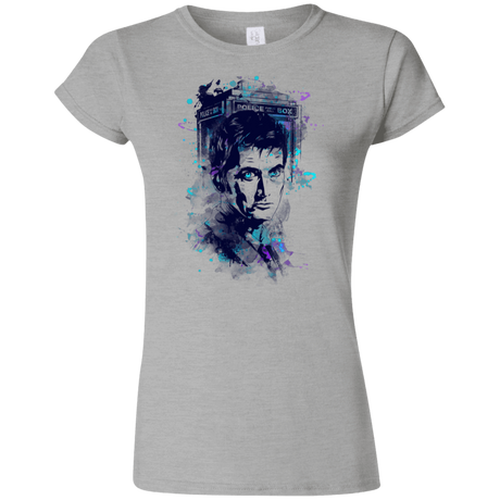 T-Shirts Sport Grey / S Water Colors Tenth Doctor Junior Slimmer-Fit T-Shirt