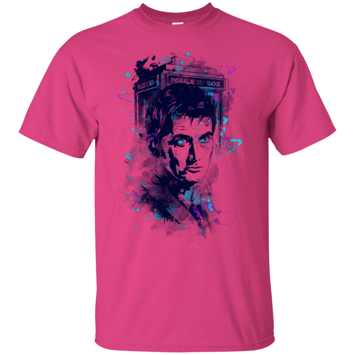 T-Shirts Heliconia / S Water Colors Tenth Doctor T-Shirt