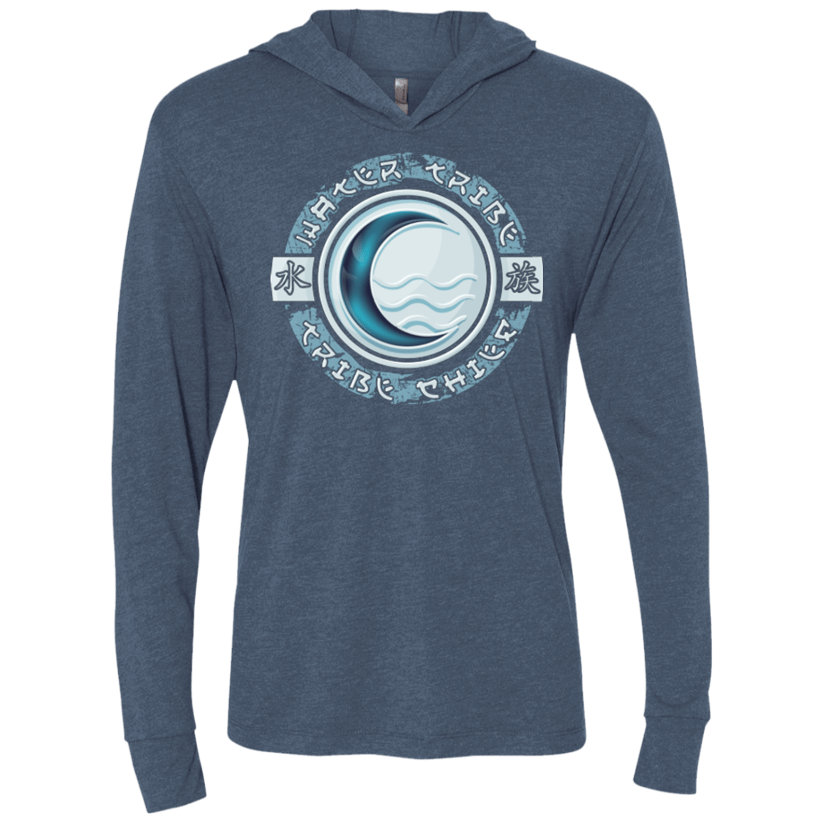 T-Shirts Indigo / X-Small Water Tribe Chief Triblend Long Sleeve Hoodie Tee