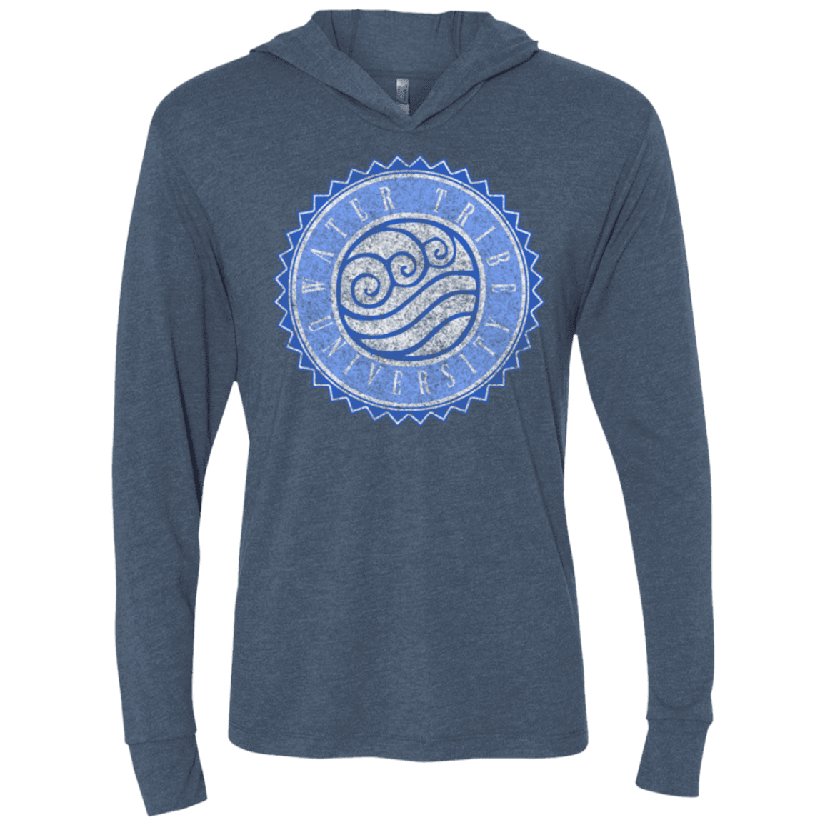 T-Shirts Indigo / X-Small Water tribe university Triblend Long Sleeve Hoodie Tee