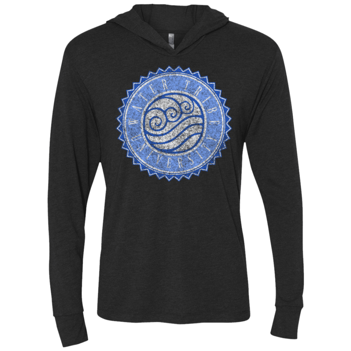 T-Shirts Vintage Black / X-Small Water tribe university Triblend Long Sleeve Hoodie Tee
