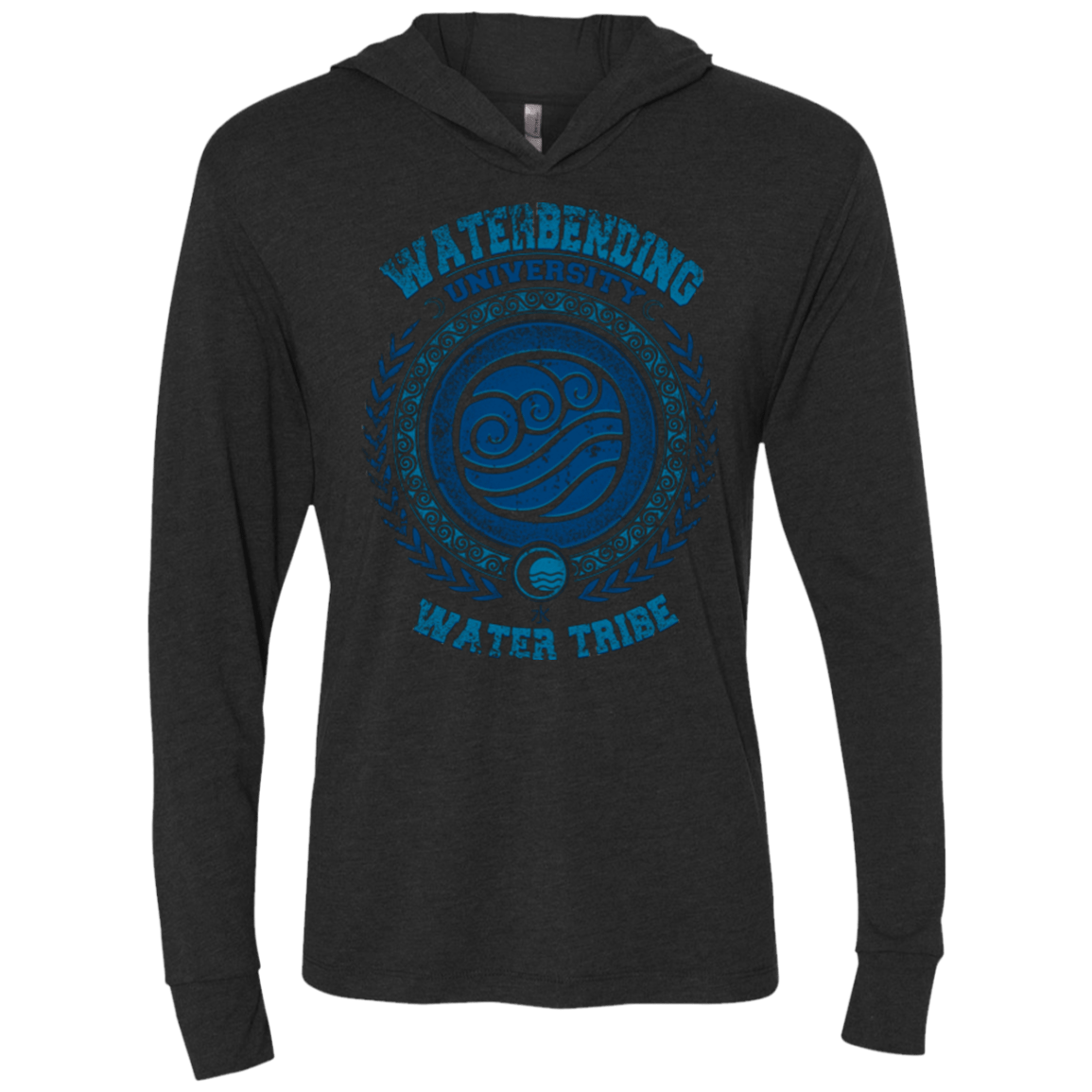 T-Shirts Vintage Black / X-Small Waterbending University Triblend Long Sleeve Hoodie Tee