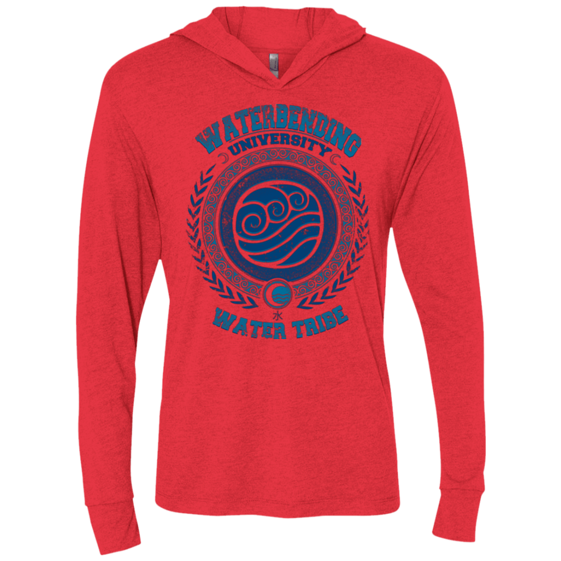 T-Shirts Vintage Red / X-Small Waterbending University Triblend Long Sleeve Hoodie Tee