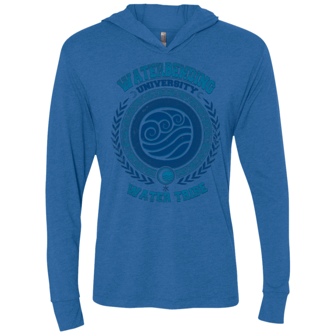 T-Shirts Vintage Royal / X-Small Waterbending University Triblend Long Sleeve Hoodie Tee