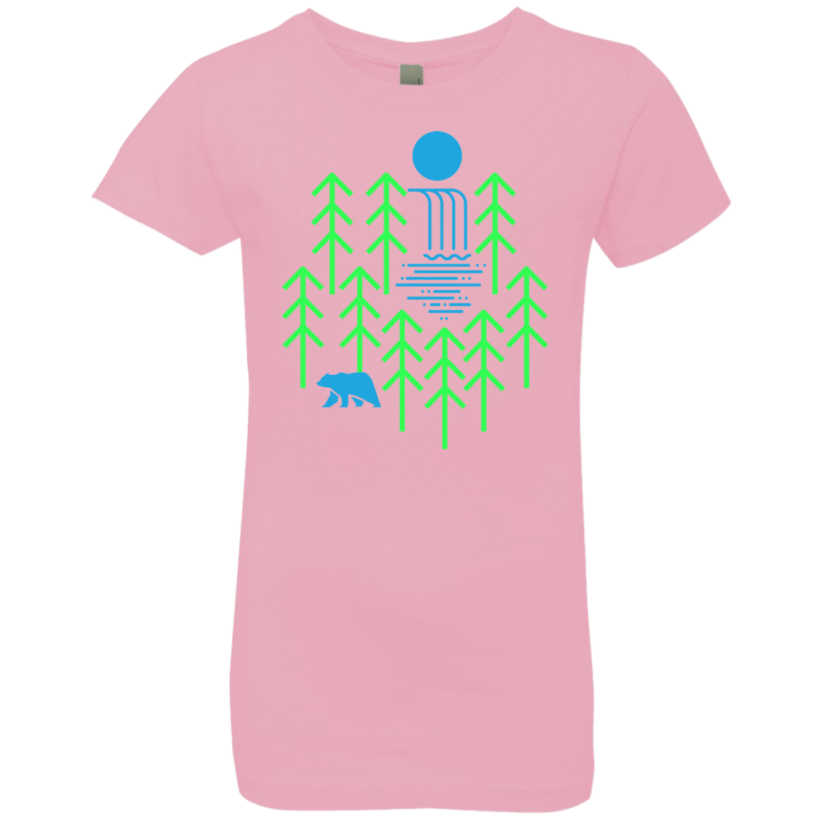 T-Shirts Light Pink / YXS Waterfall Lake Girls Premium T-Shirt