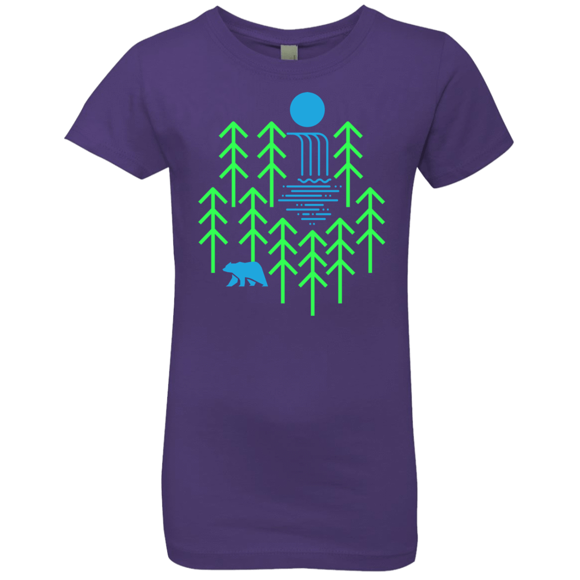 T-Shirts Purple Rush / YXS Waterfall Lake Girls Premium T-Shirt