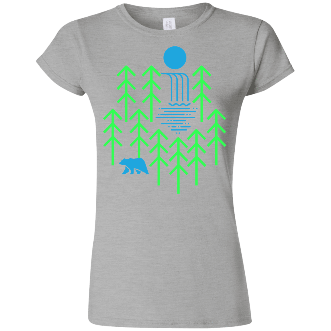 T-Shirts Sport Grey / S Waterfall Lake Junior Slimmer-Fit T-Shirt