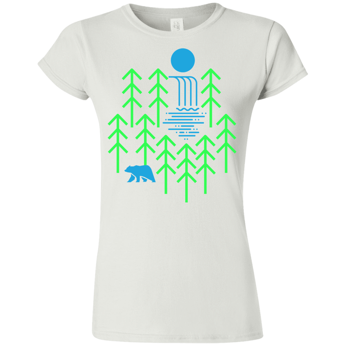 T-Shirts White / S Waterfall Lake Junior Slimmer-Fit T-Shirt