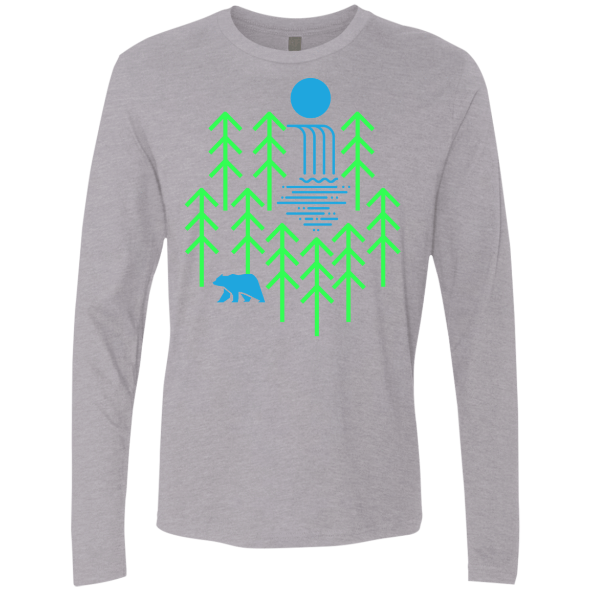 Waterfall Lake Men's Premium Long Sleeve