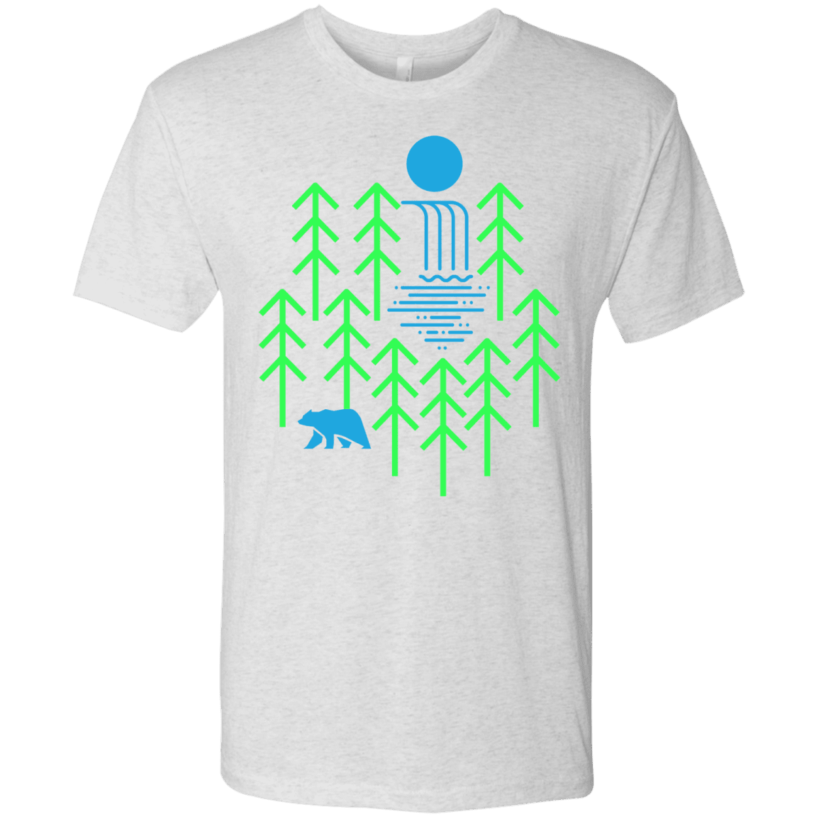 T-Shirts Heather White / S Waterfall Lake Men's Triblend T-Shirt