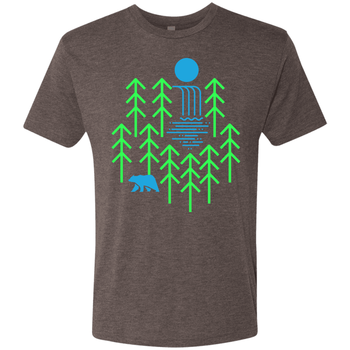T-Shirts Macchiato / S Waterfall Lake Men's Triblend T-Shirt