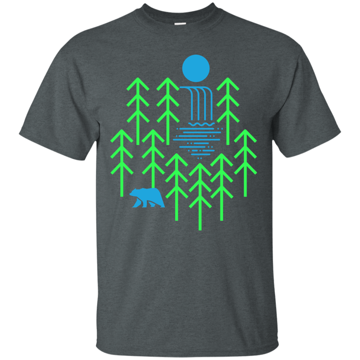 T-Shirts Dark Heather / S Waterfall Lake T-Shirt