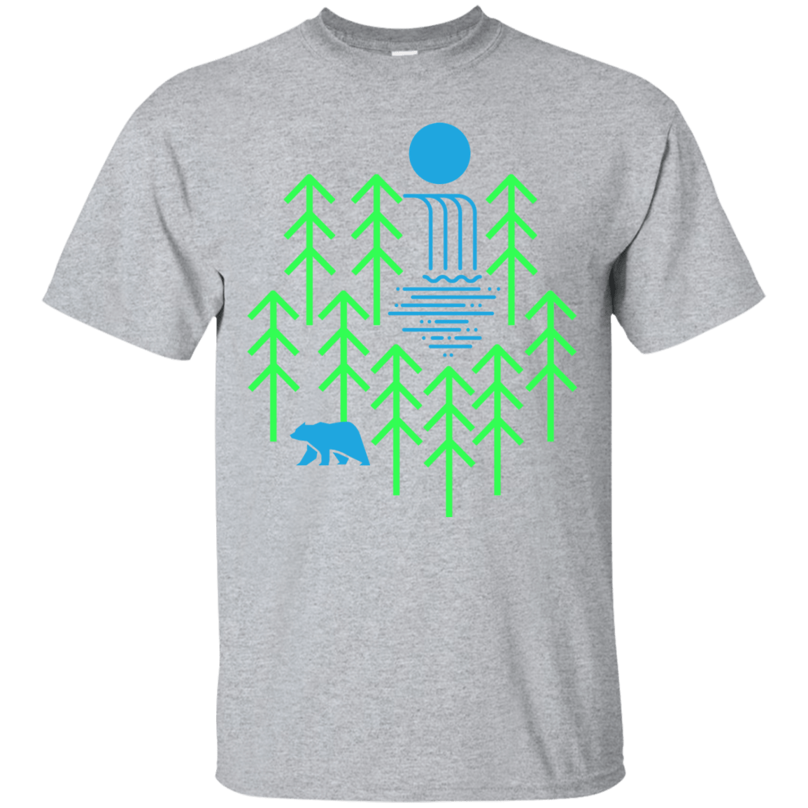 T-Shirts Sport Grey / S Waterfall Lake T-Shirt