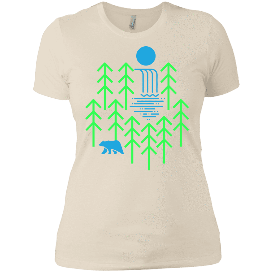 T-Shirts Ivory/ / X-Small Waterfall Lake Women's Premium T-Shirt