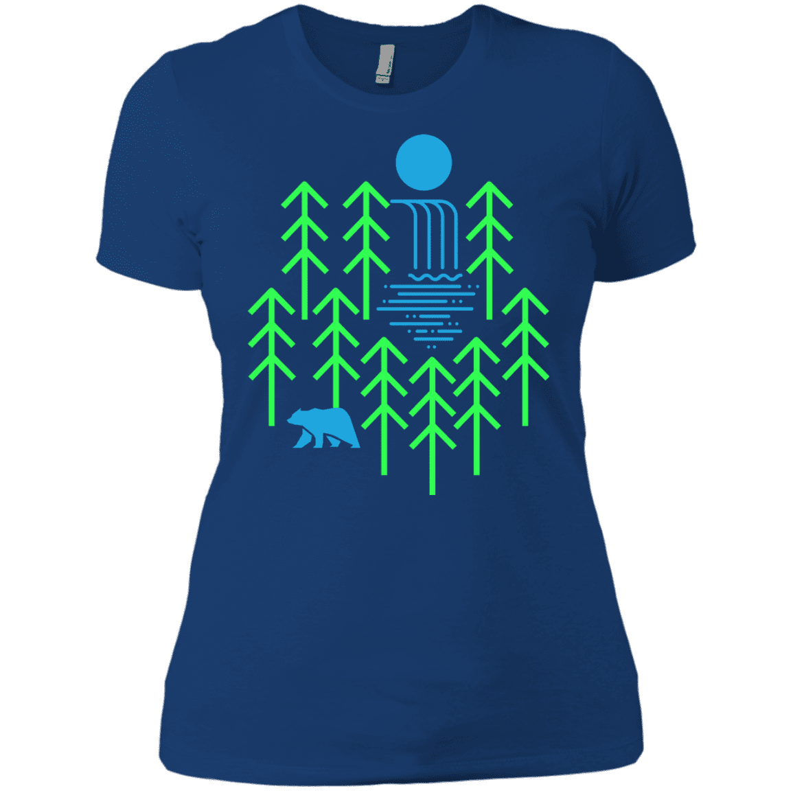 T-Shirts Royal / X-Small Waterfall Lake Women's Premium T-Shirt