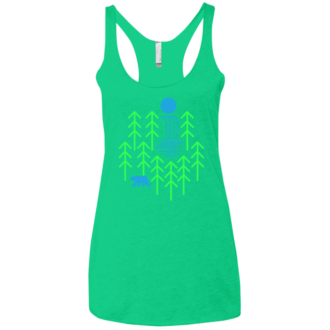 Waterfall Lake Women's Triblend Racerback Tank