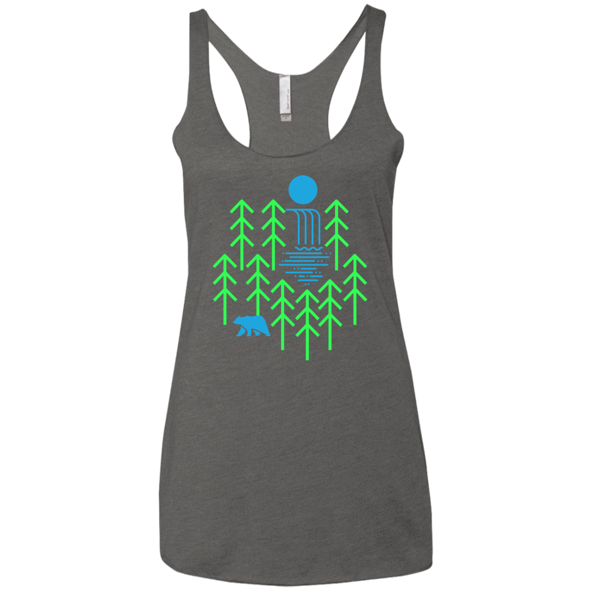 Waterfall Lake Women's Triblend Racerback Tank