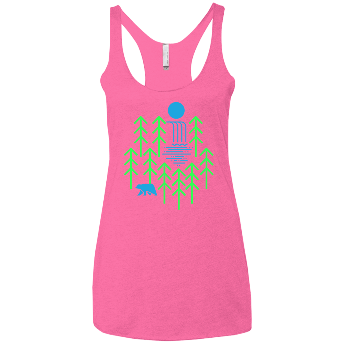 Waterfall Lake Women's Triblend Racerback Tank