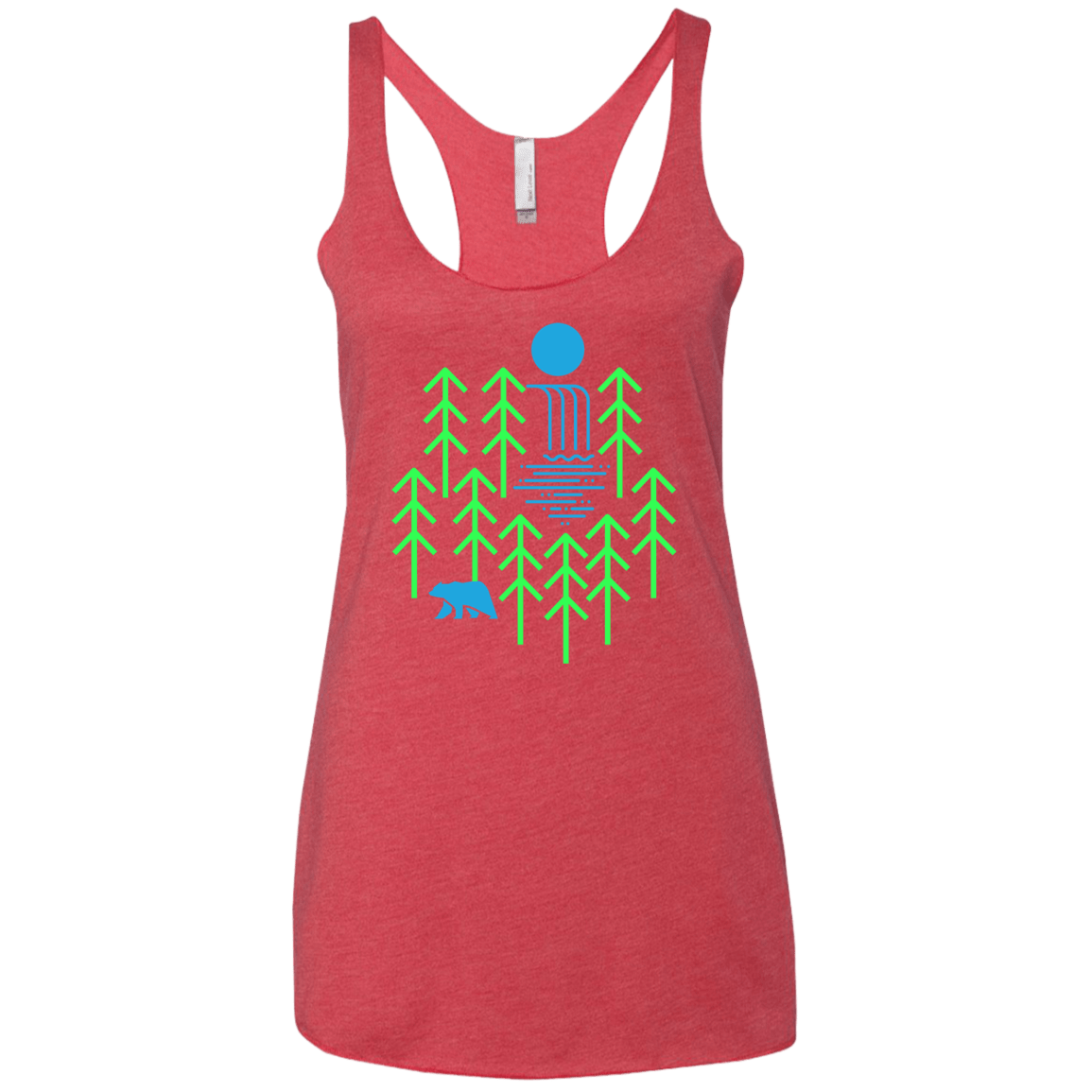 Waterfall Lake Women's Triblend Racerback Tank