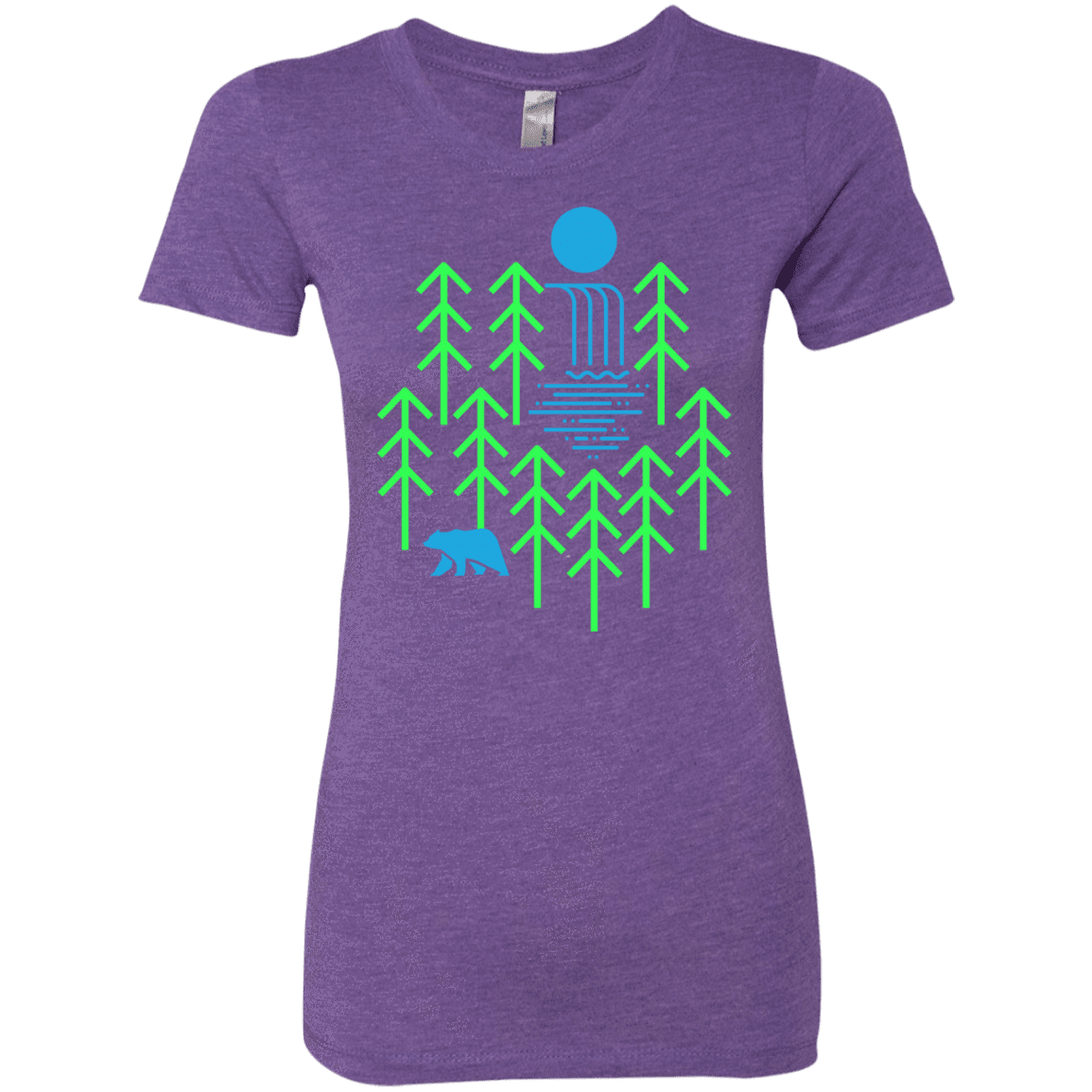 T-Shirts Purple Rush / S Waterfall Lake Women's Triblend T-Shirt