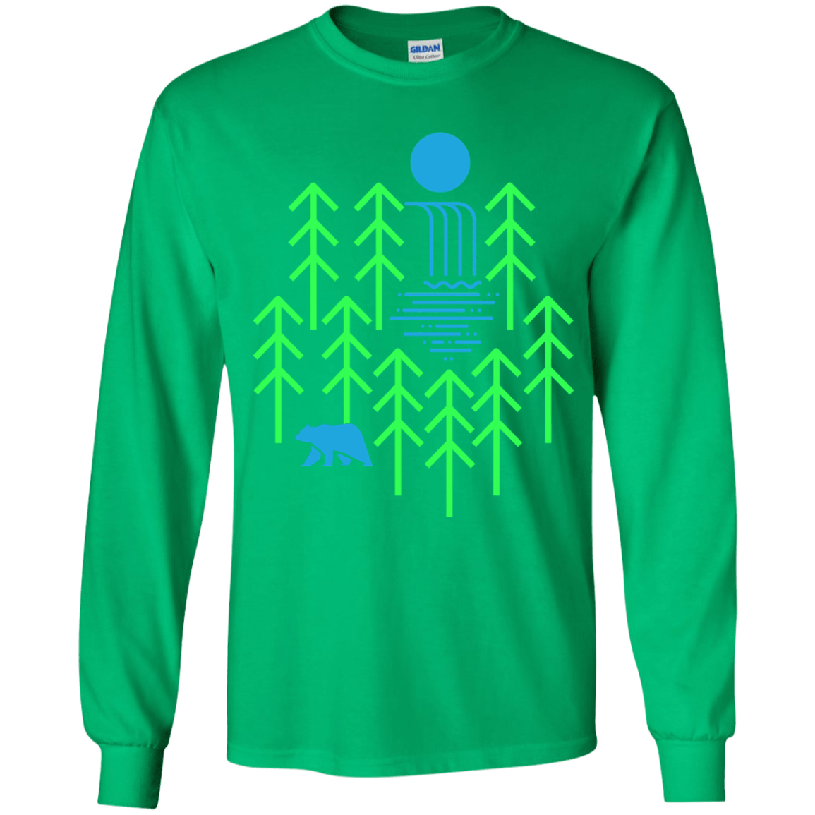 Waterfall Lake Youth Long Sleeve T-Shirt