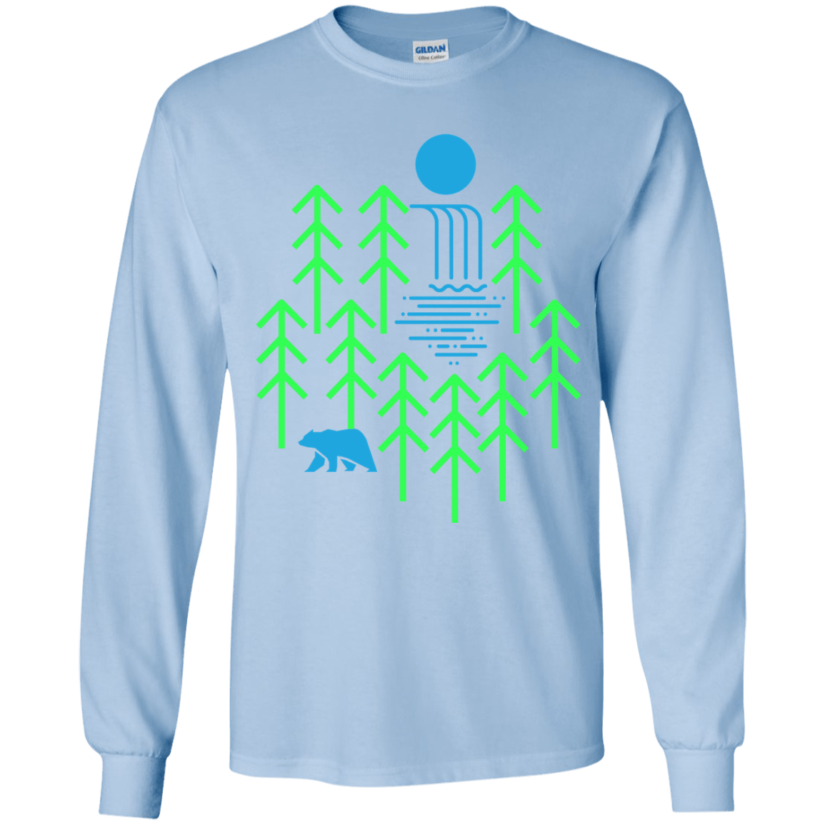 Waterfall Lake Youth Long Sleeve T-Shirt