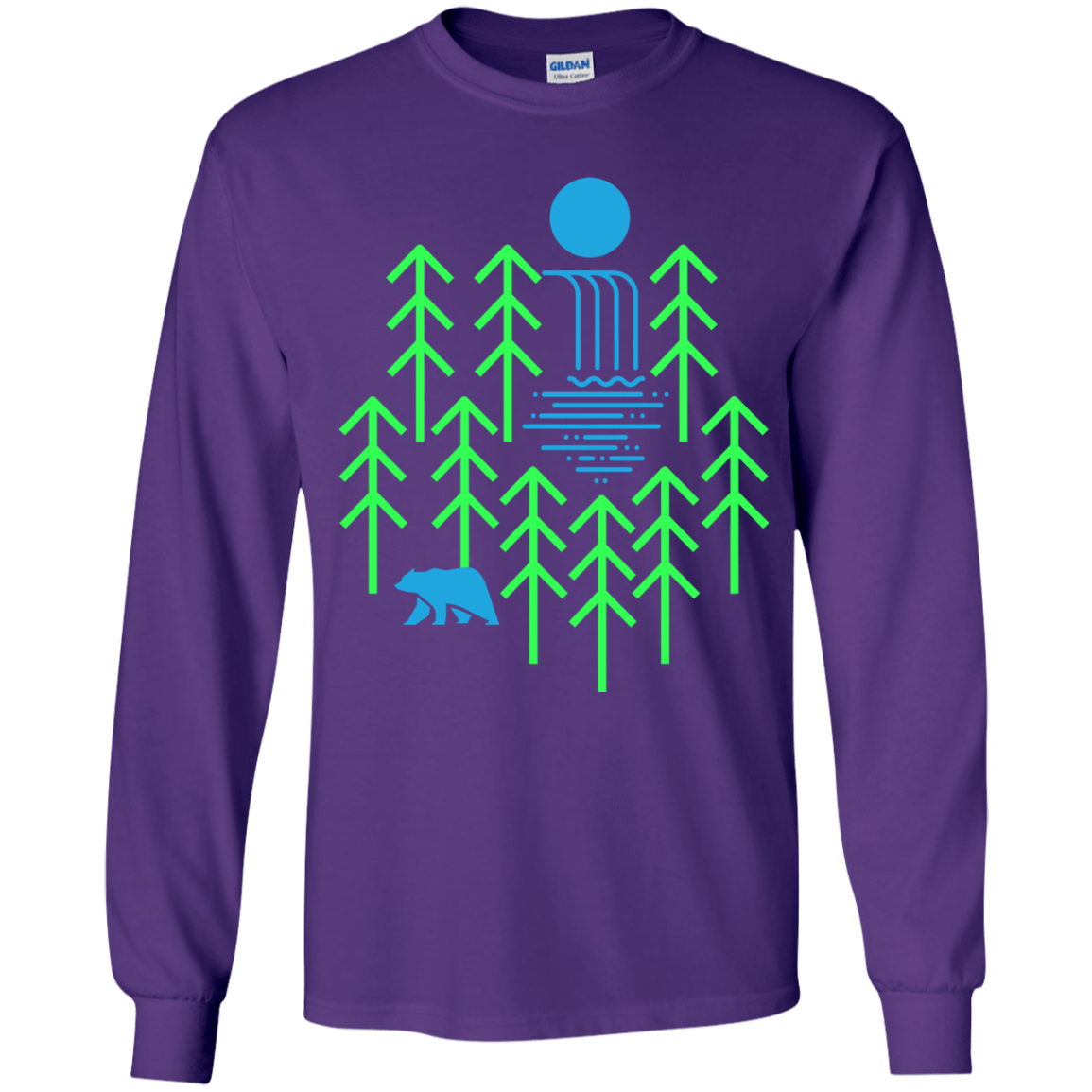 Waterfall Lake Youth Long Sleeve T-Shirt