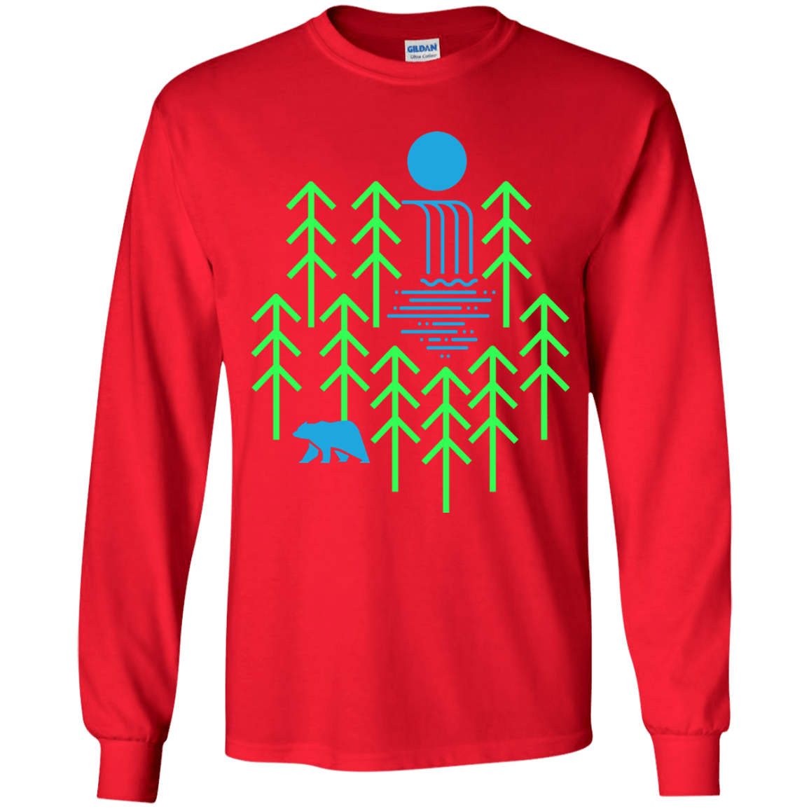 Waterfall Lake Youth Long Sleeve T-Shirt
